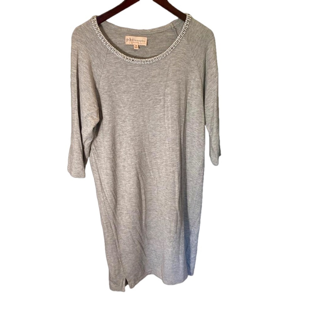 Philosophy Gray Dress with Beading
